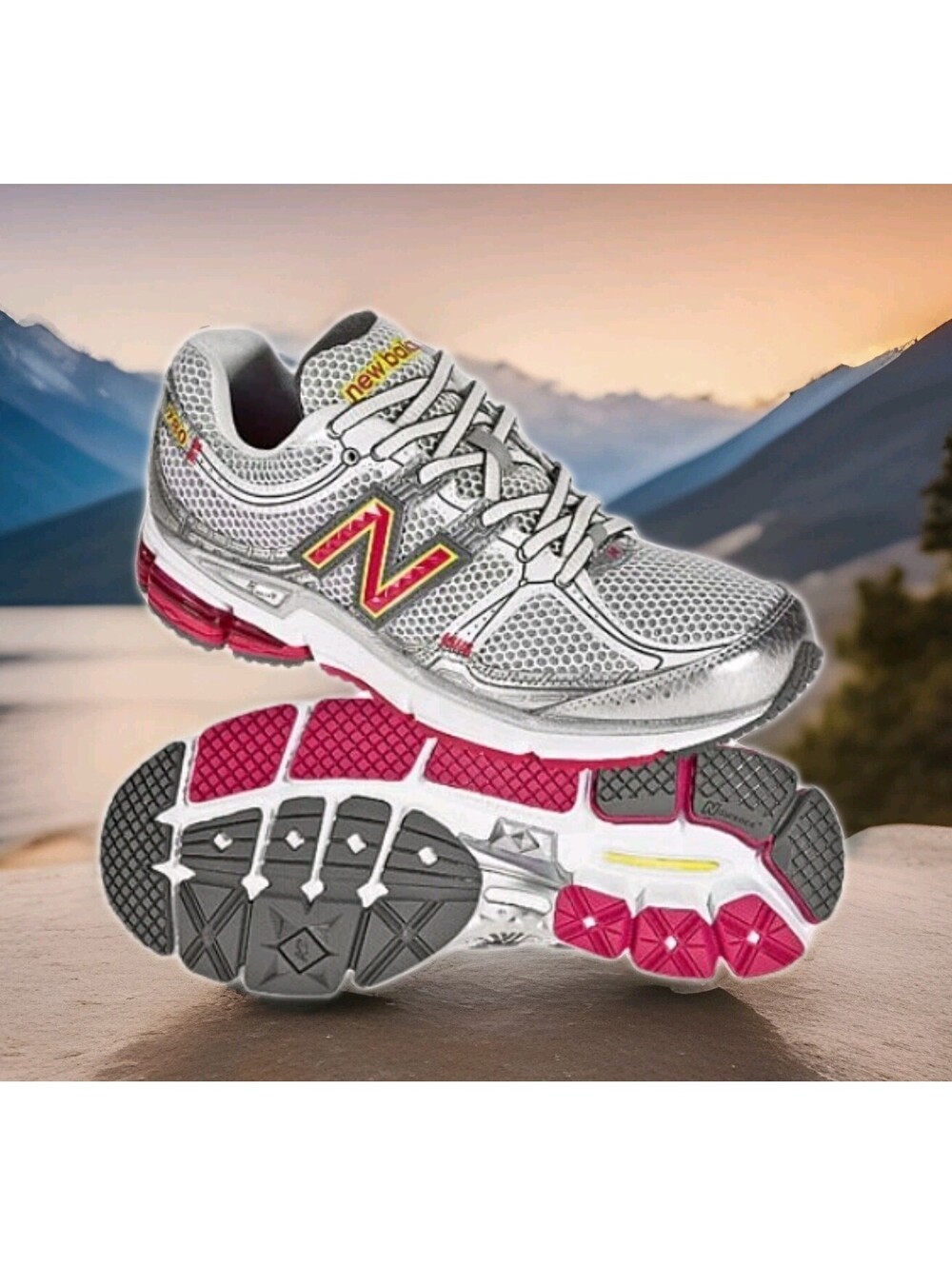 New Balance W780 780 Running Work Out Shoes Womens US 12 M White Pink Trainers